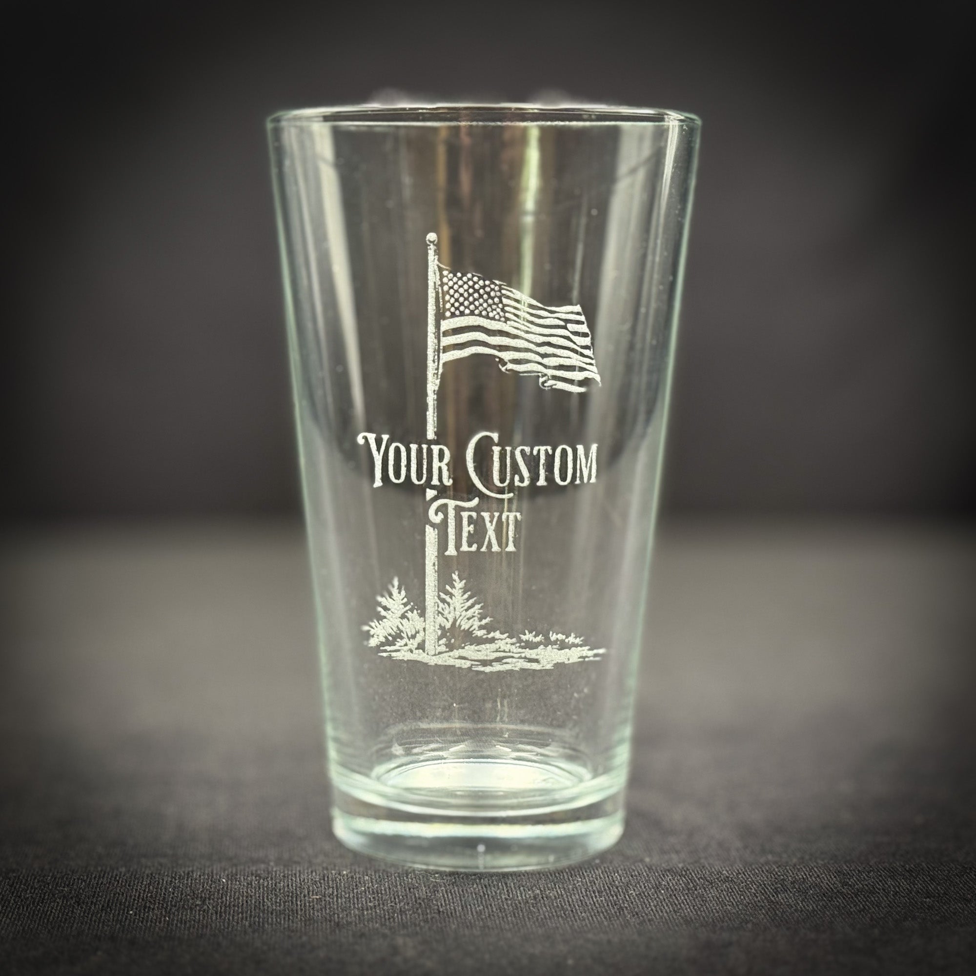 American Flag Customizable  - Pint glass