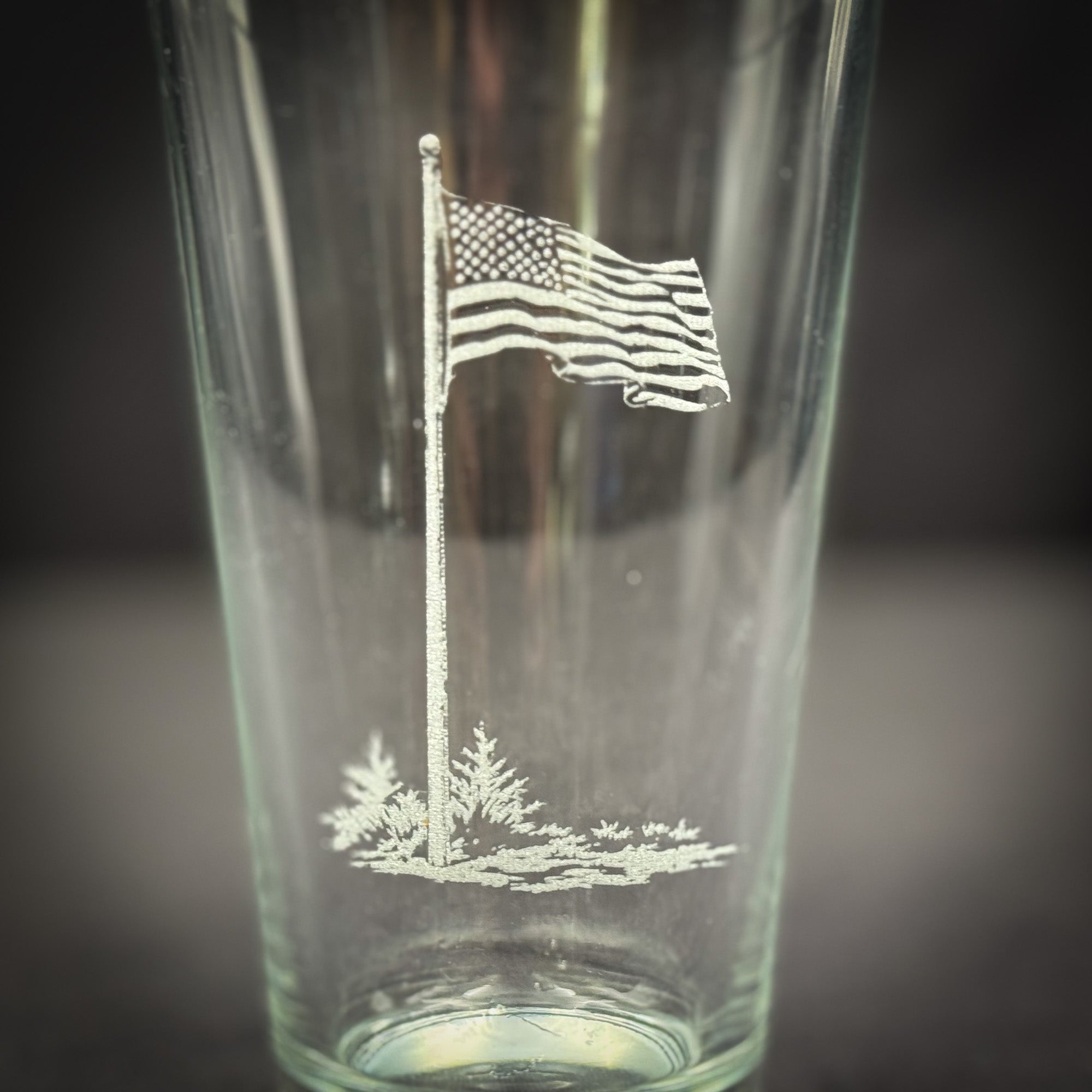 American Flag Customizable  - Pint glass