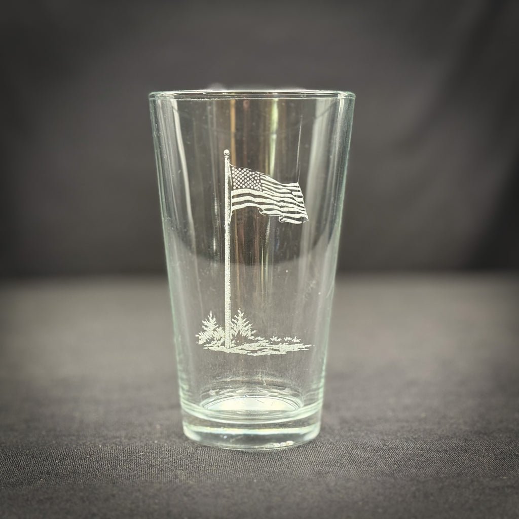 American Flag Customizable  - Pint glass