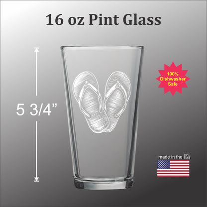 Flip Flops - Pint glass