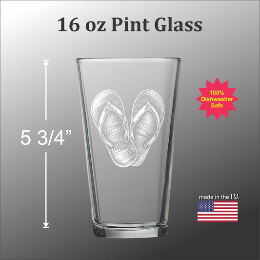 Flip Flops - Pint glass