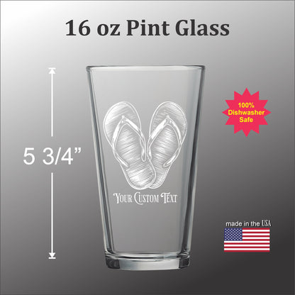 Flip Flops - Pint glass
