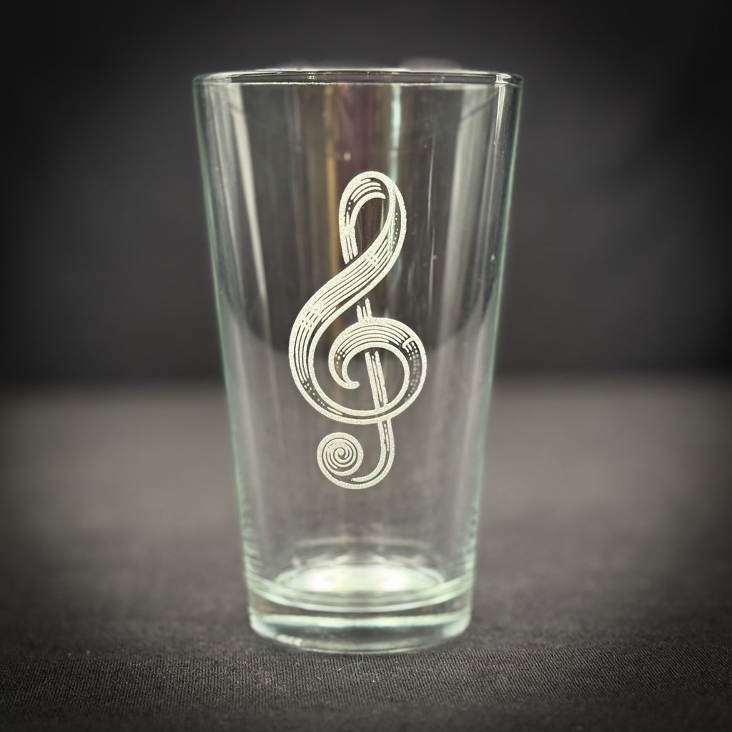G clef  Customizable  - Pint glass