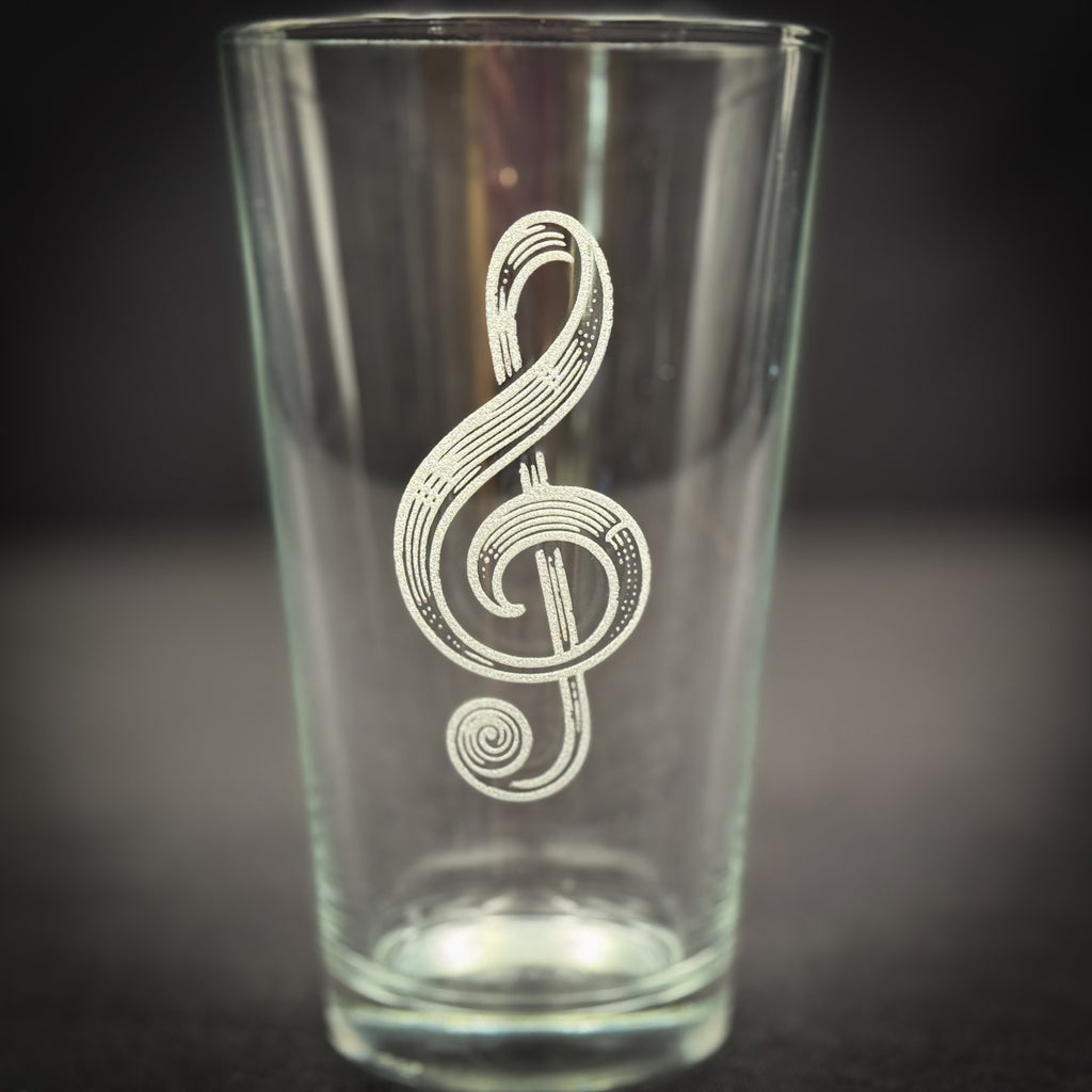 G clef  Customizable  - Pint glass