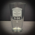 Glens Falls Bank Clock Engraved Pint glass