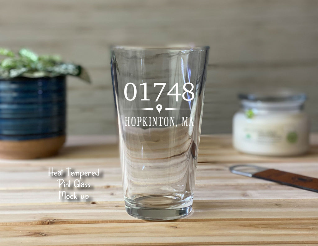 Your Zip Code Pint glass