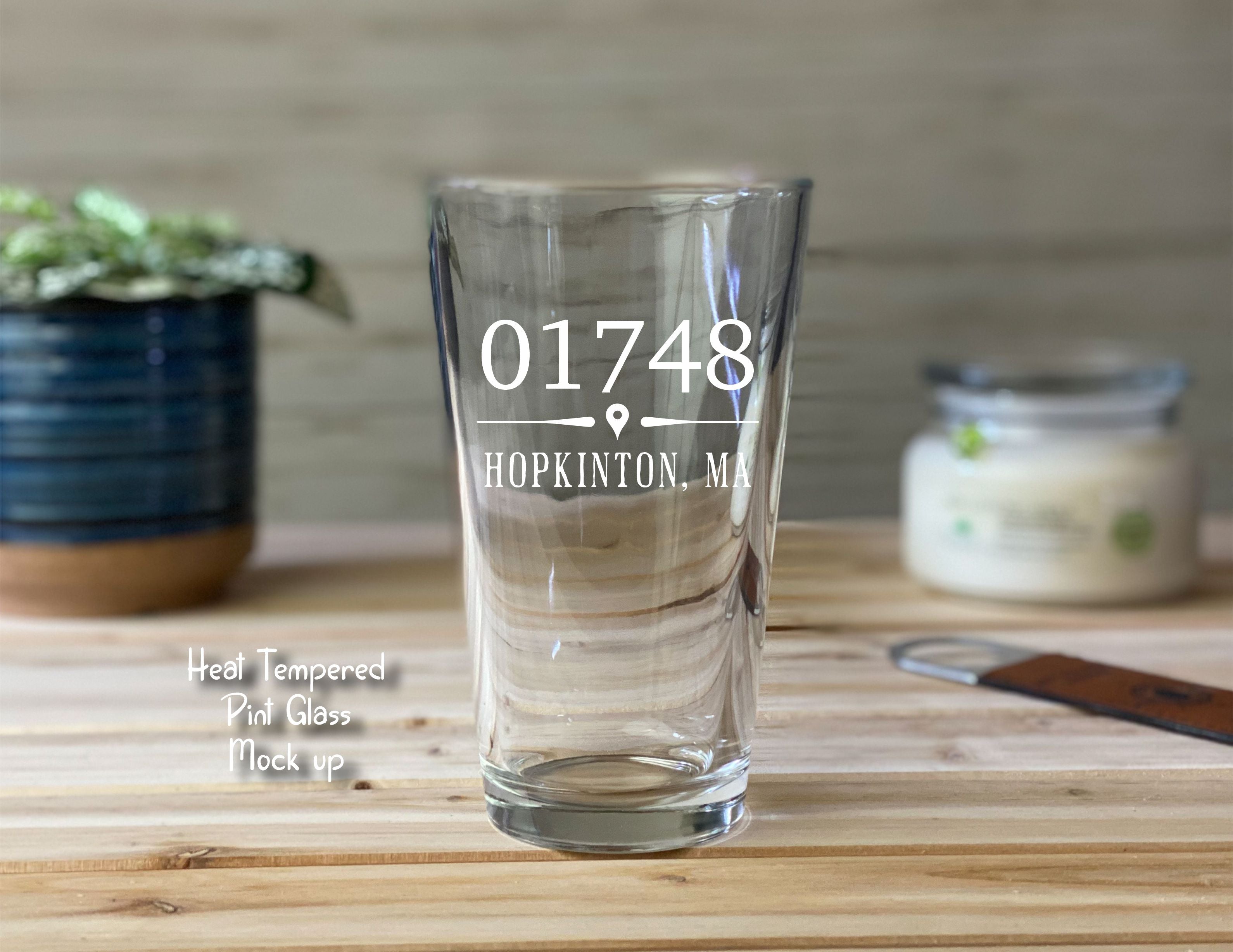 Your Zip Code Pint glass