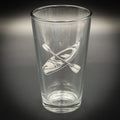 Kayak Etched Pint Glass - Durable Heavy Duty Glass