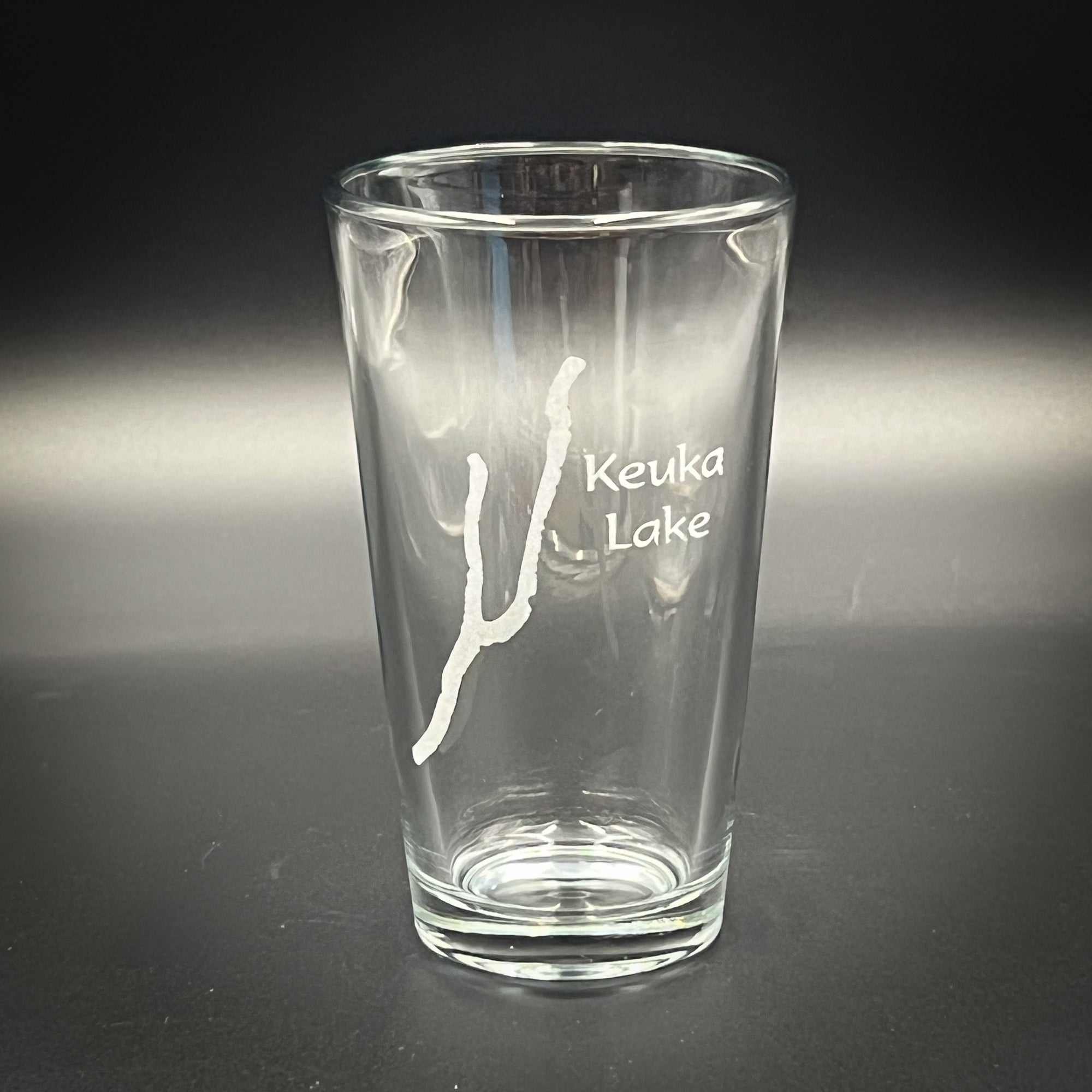 Keuka Lake New York Pint Glass - Lake Life - Laser engraved pint glass