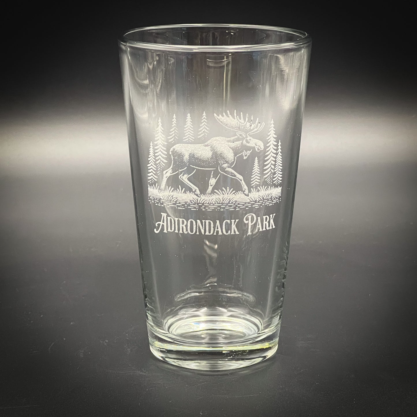 Moose in the Forest - Personalized pint glass