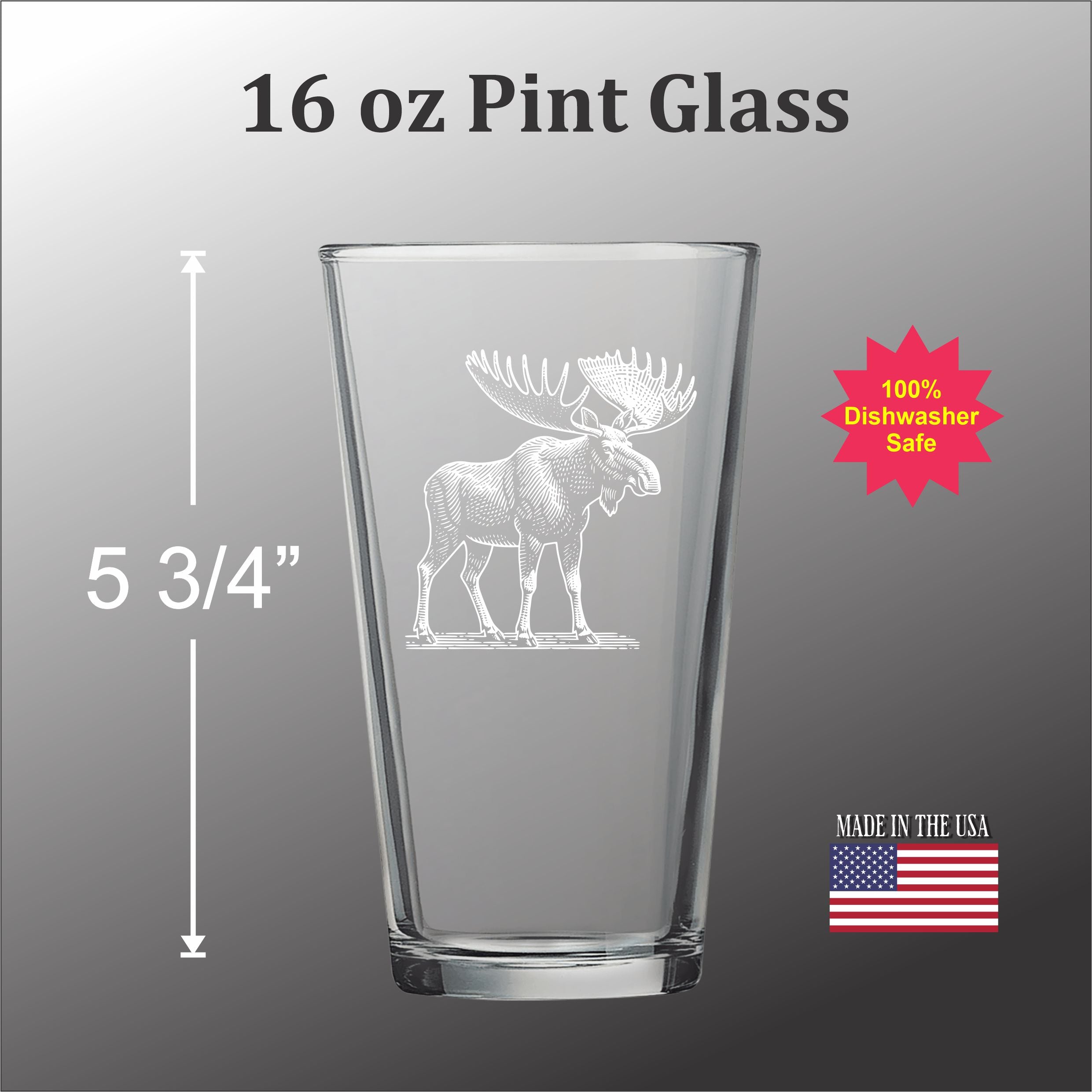 Moose -  Pint glass