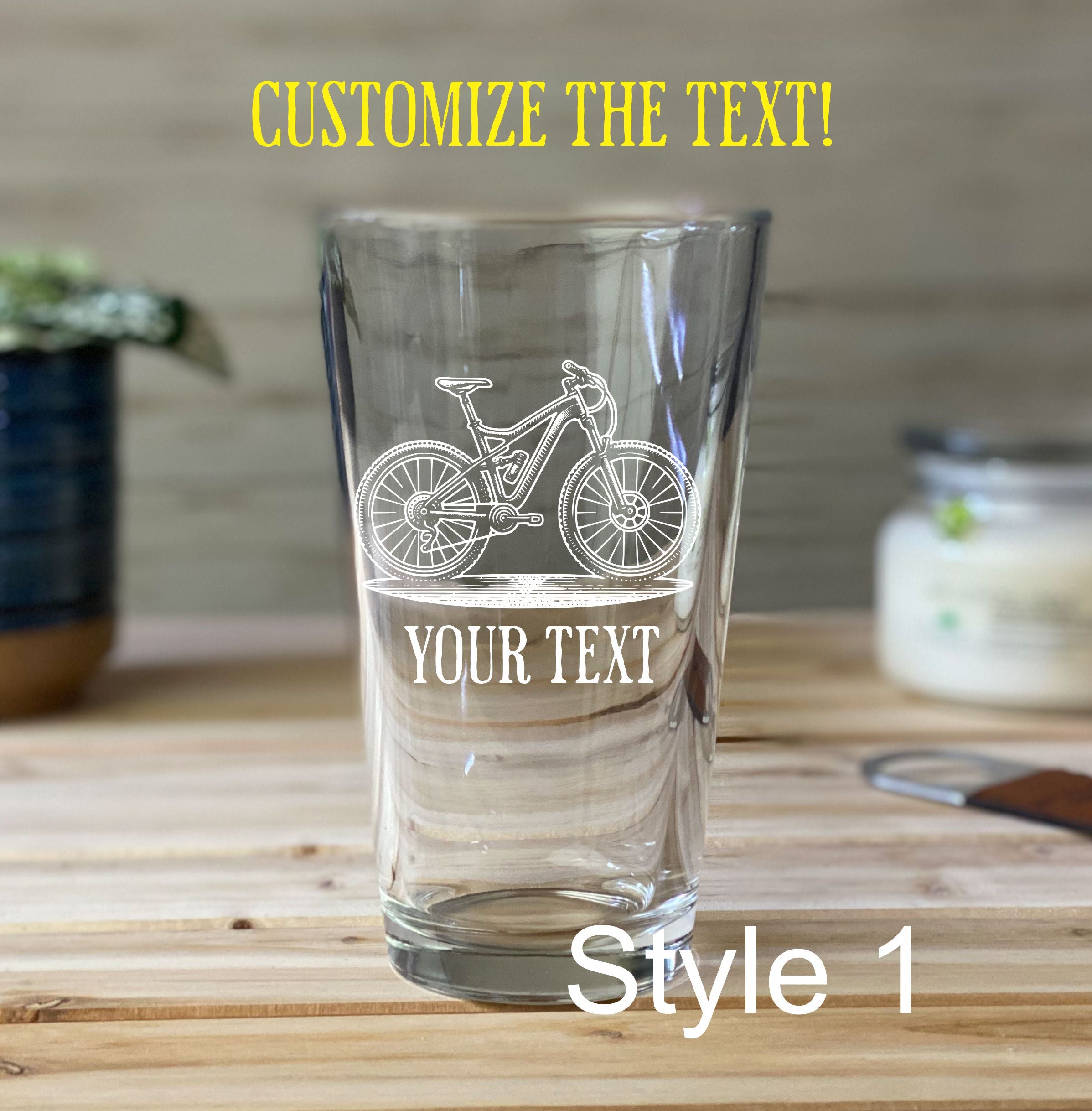 Mountain Bike 2 Customizable -  Pint glass