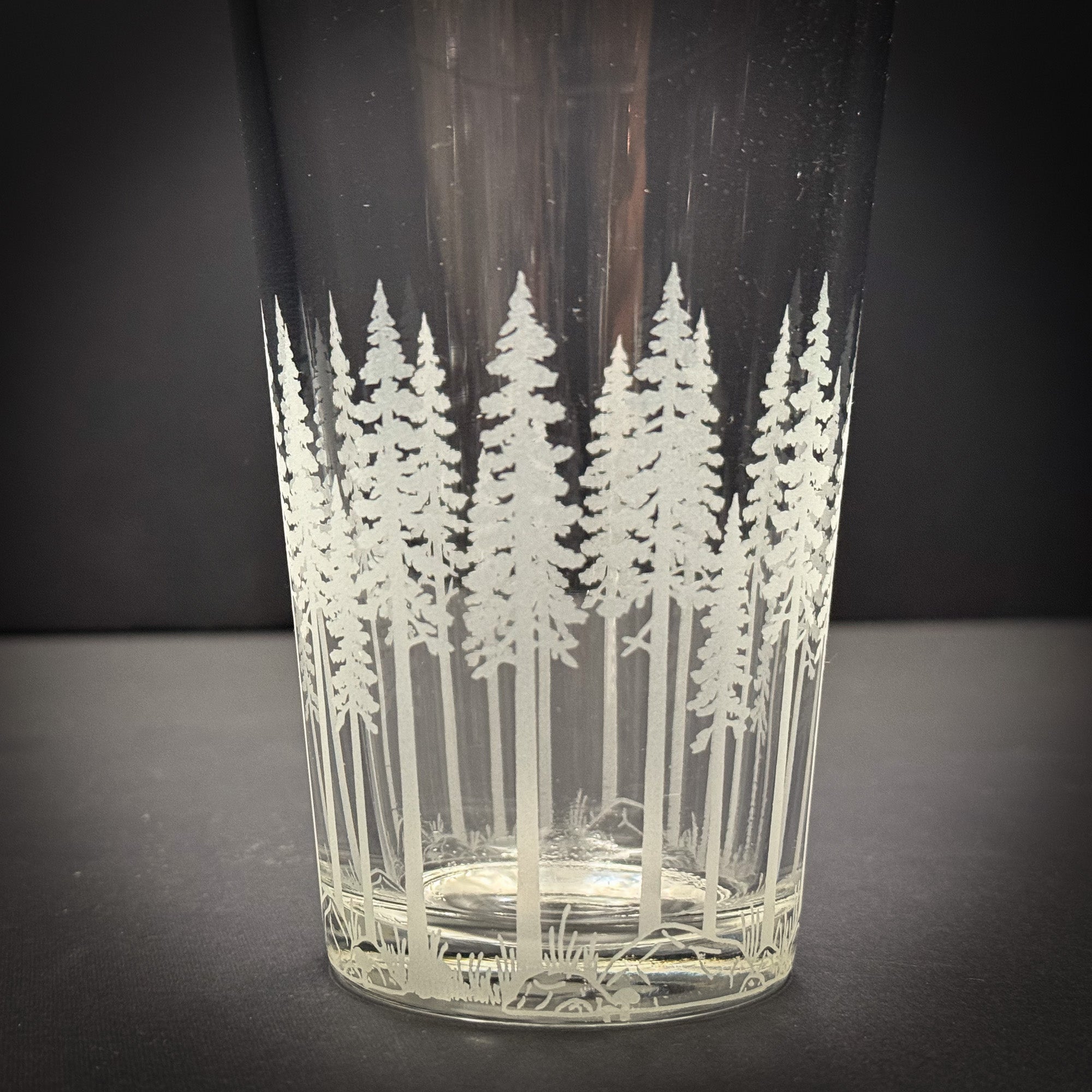 Pine Trees full wrap Pint Glass