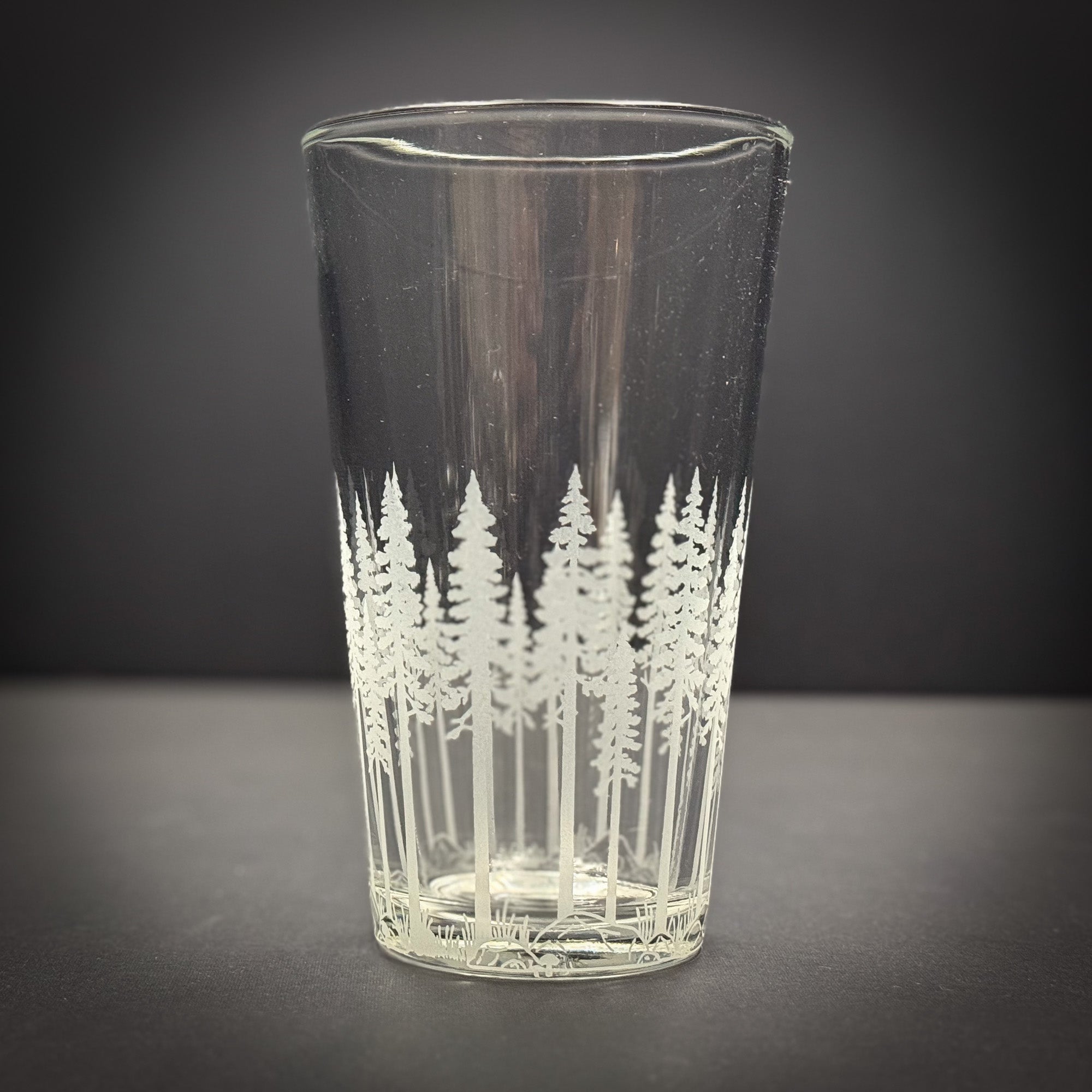 Pine Trees full wrap Pint Glass