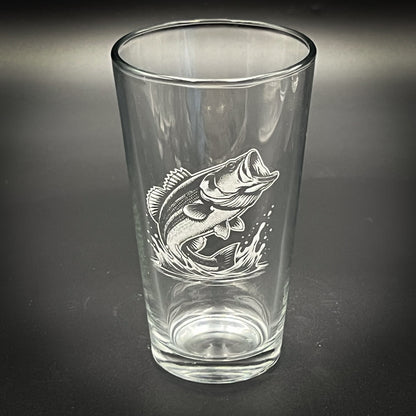 Large Mouth Bass - Pint glass