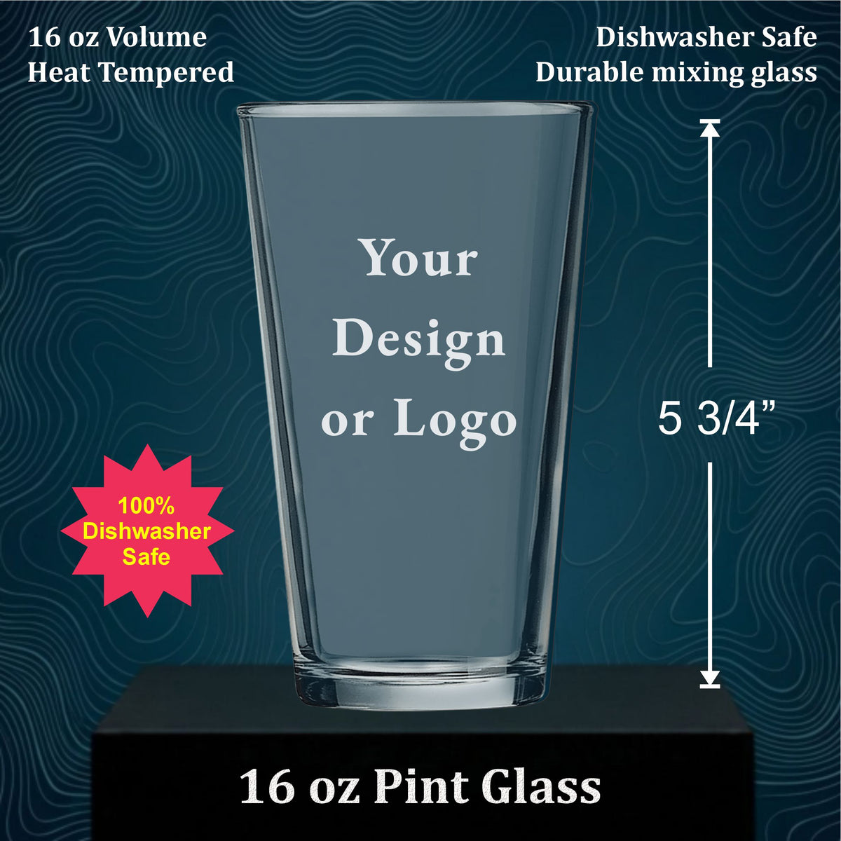 Your Design or Logo -  Pint glass