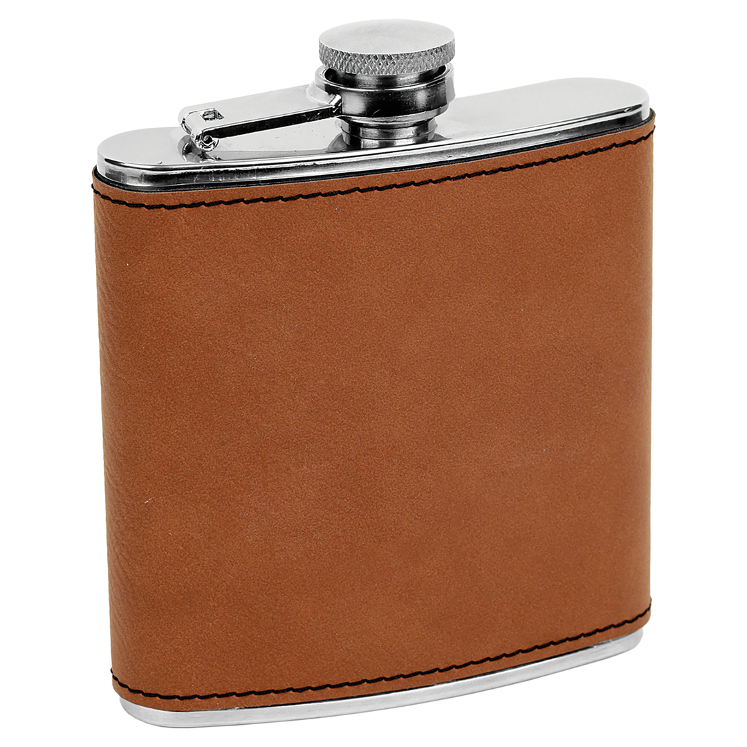 Pine Trees  6 oz. Leatherette Stainless Steel Flask
