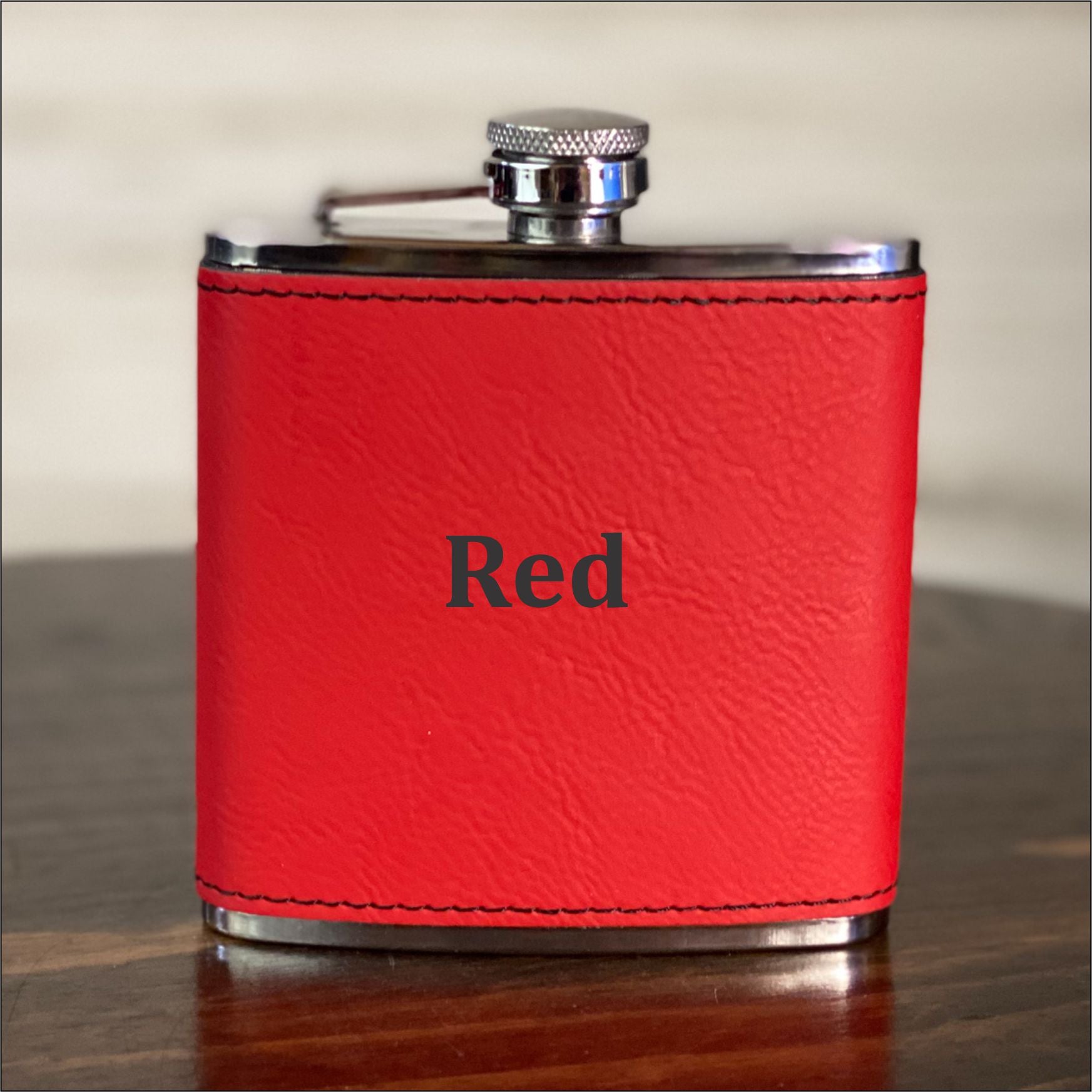 Get a Quote - 6 oz Leatherette Wrapped Flask