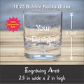 Your Design or Logo - 10.25 oz Bubble Rocks Glass