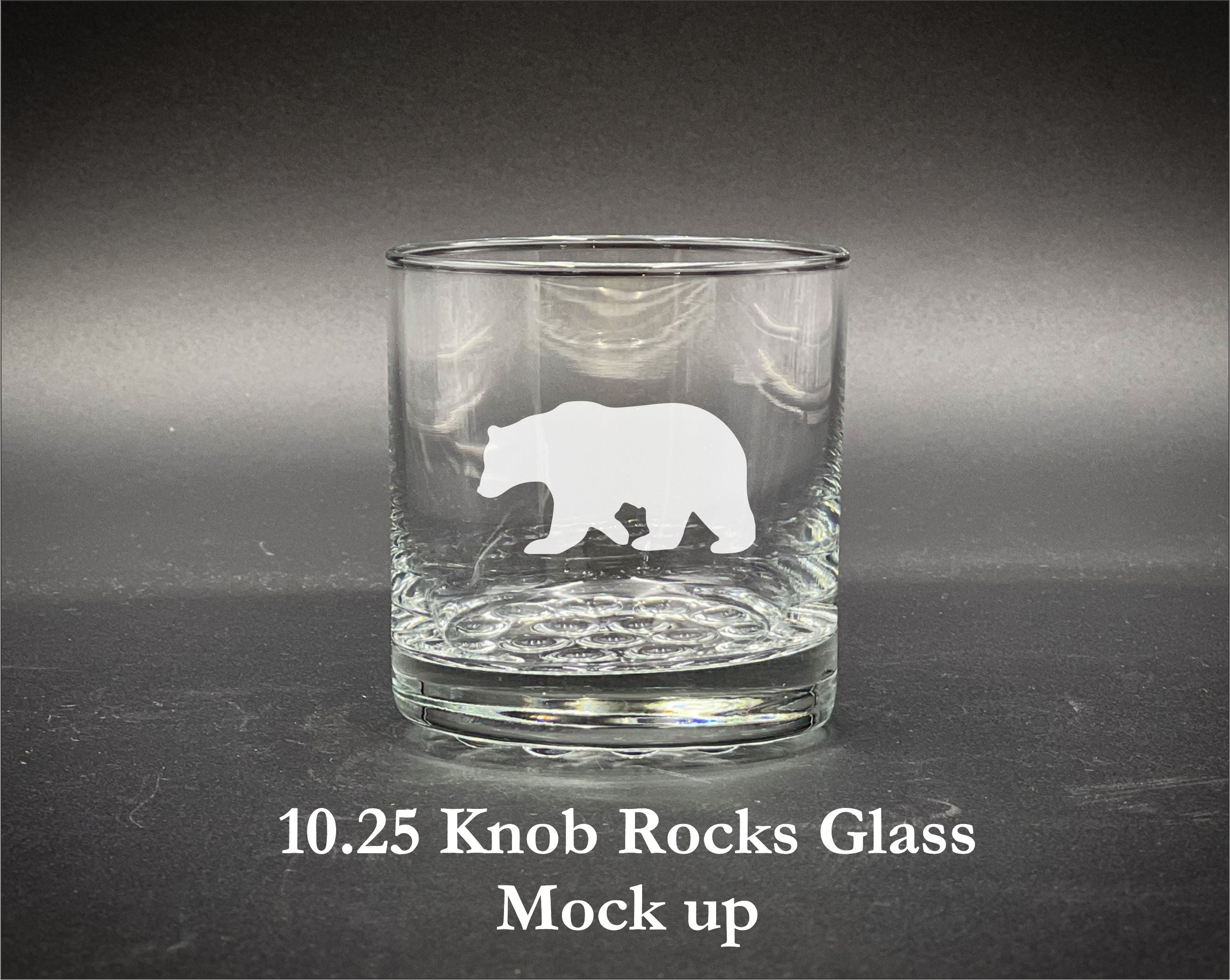 Bear 10.25 oz Knob Rocks Glass