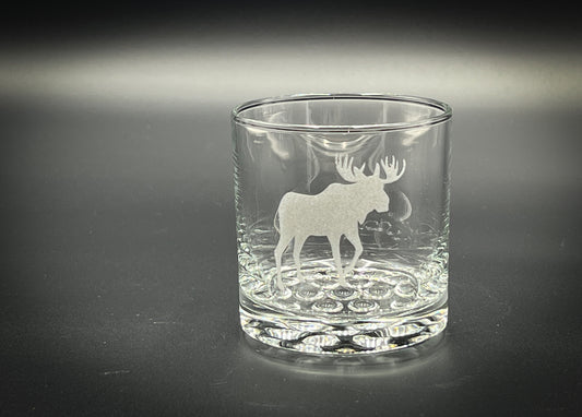 Moose 10.25 oz Knob Rocks Glass