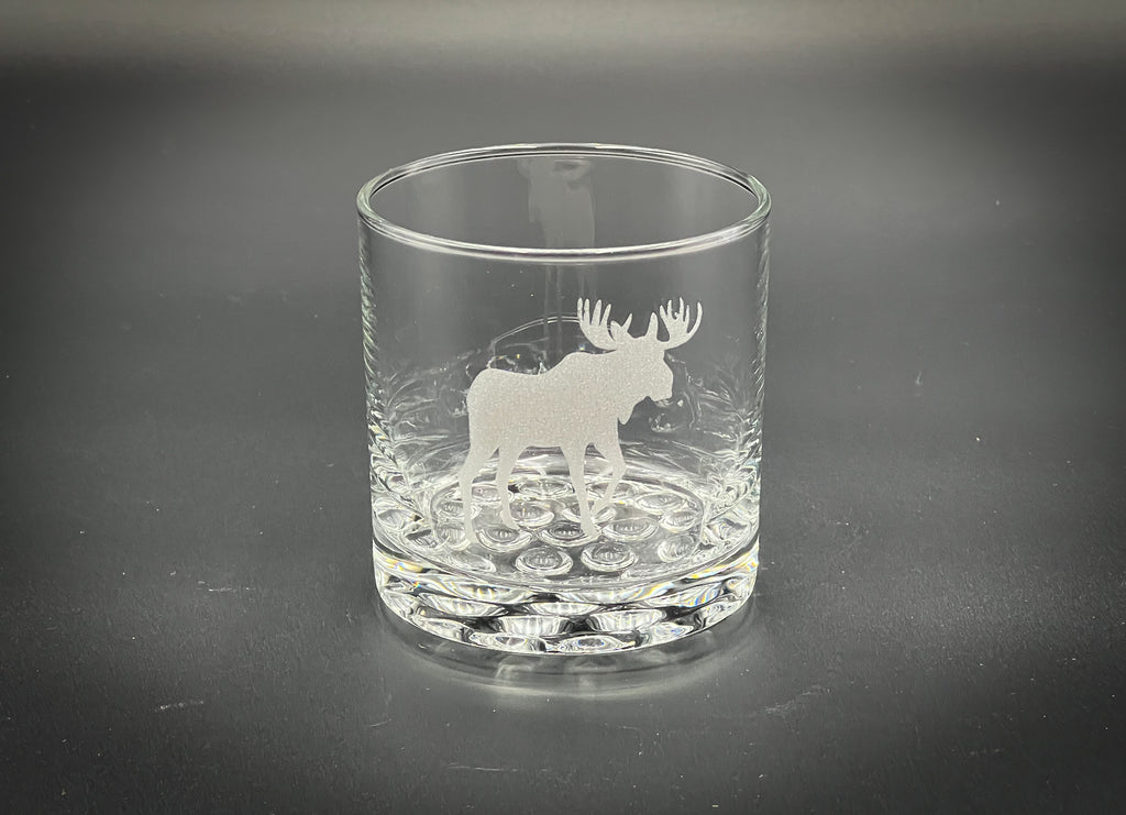 Moose 10.25 oz Knob Rocks Glass