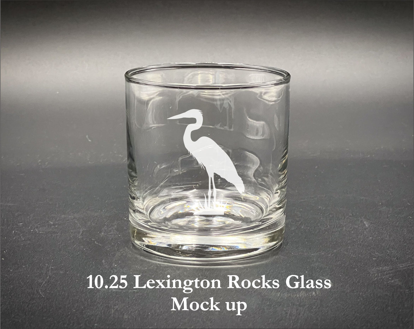 Blue Heron - Laser Engraved Glassware