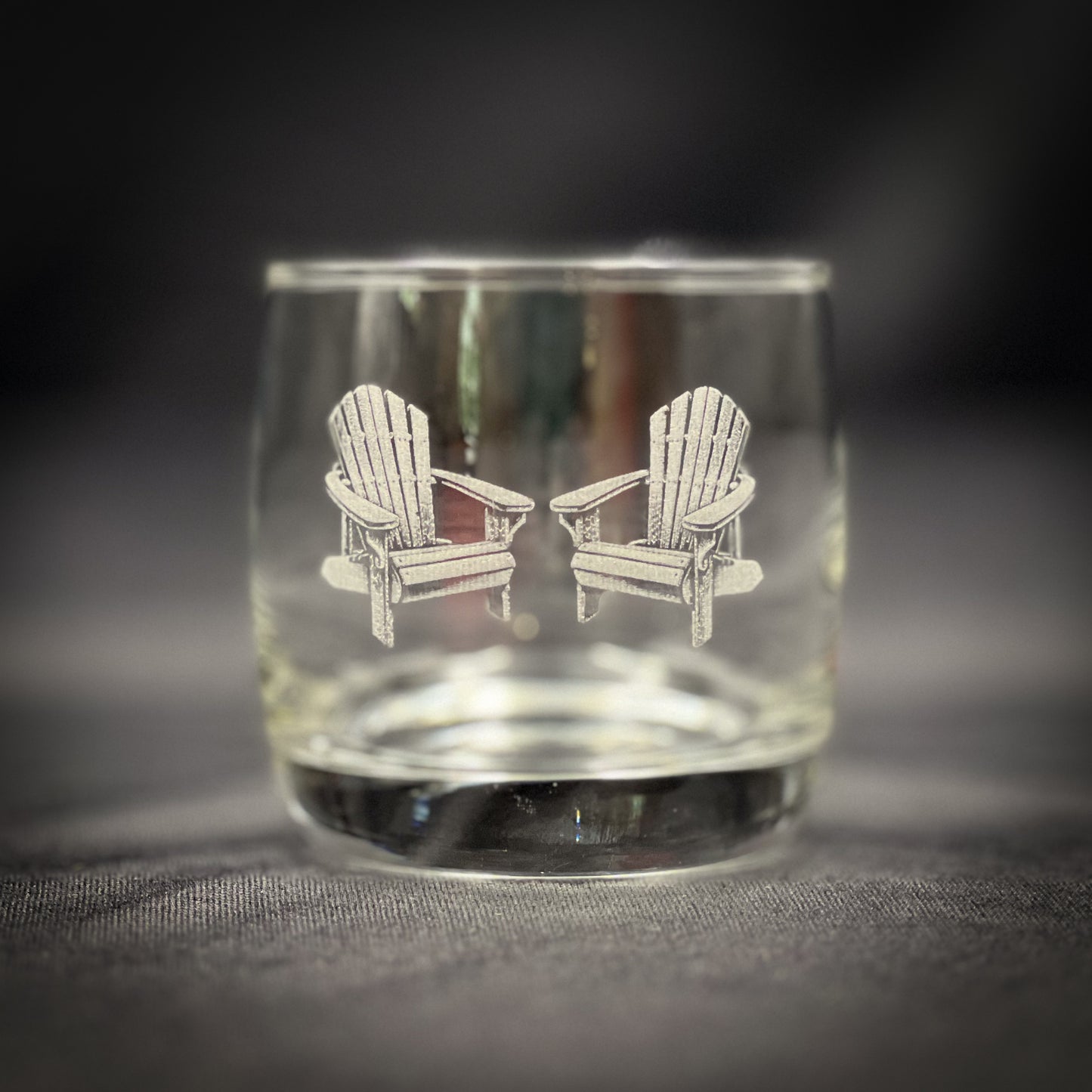 Adirondack Chairs Vintage 10 oz Rounded Rocks Glass