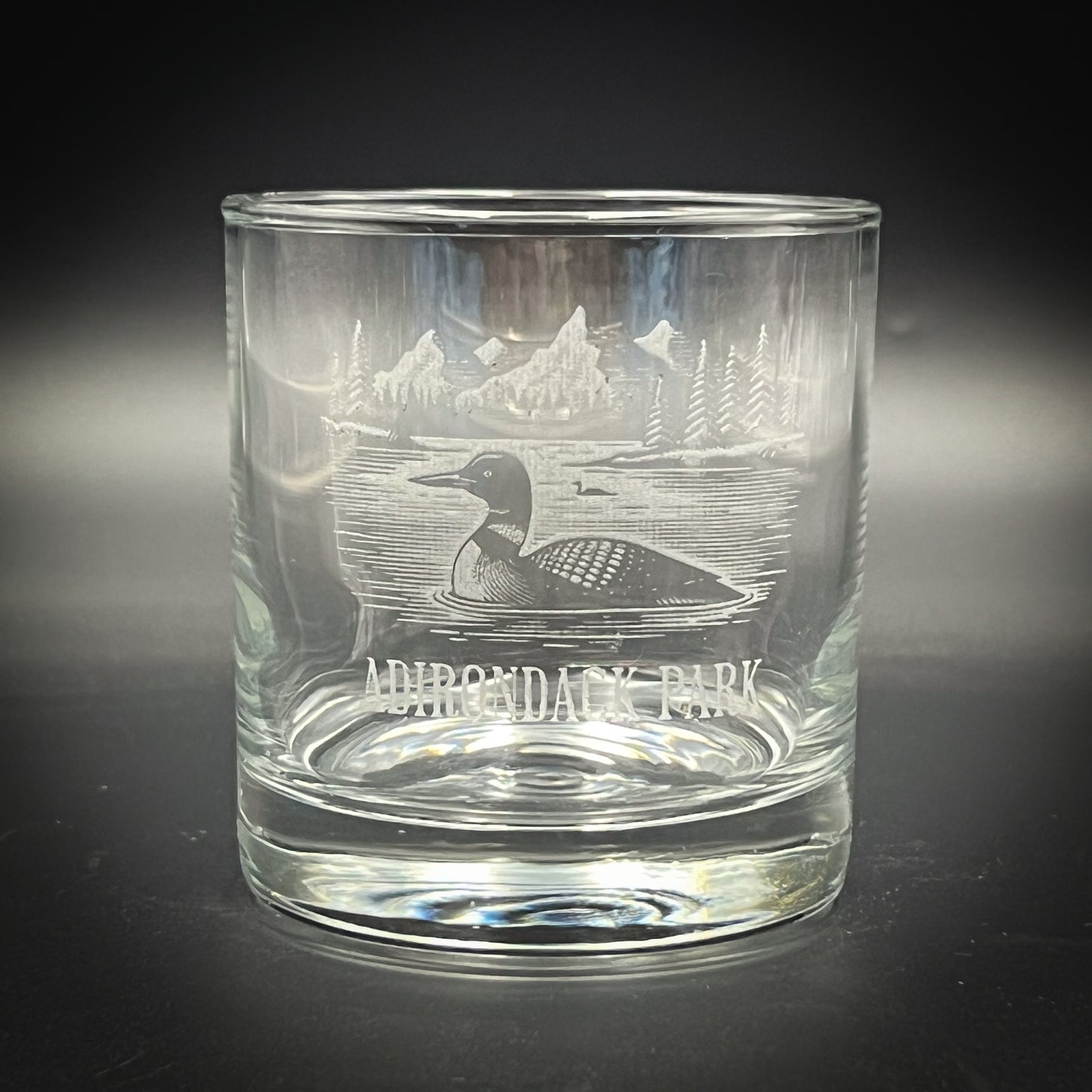 Loon on a Lake 10 oz Old Fashion