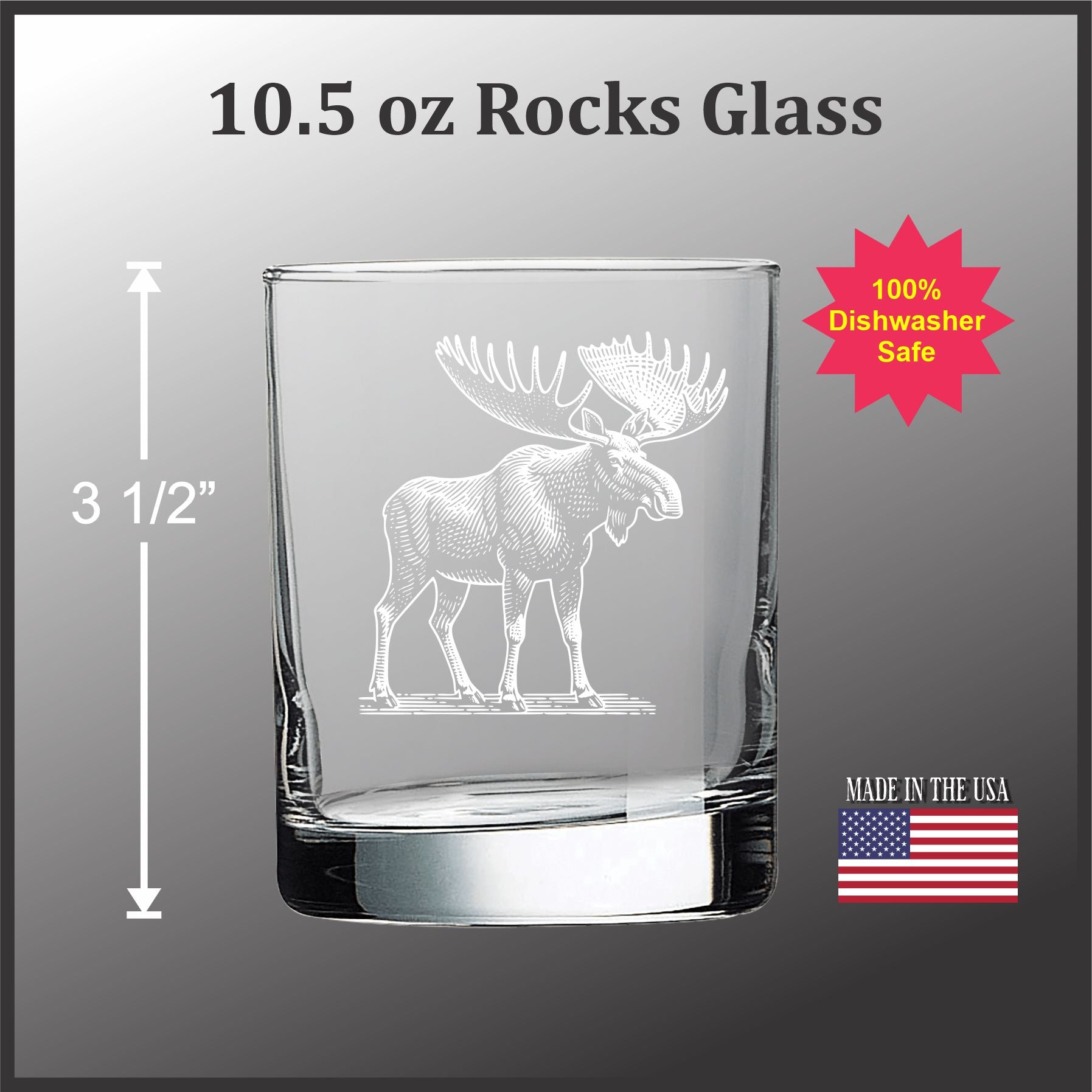Moose - 10.5 oz Rocks Glass