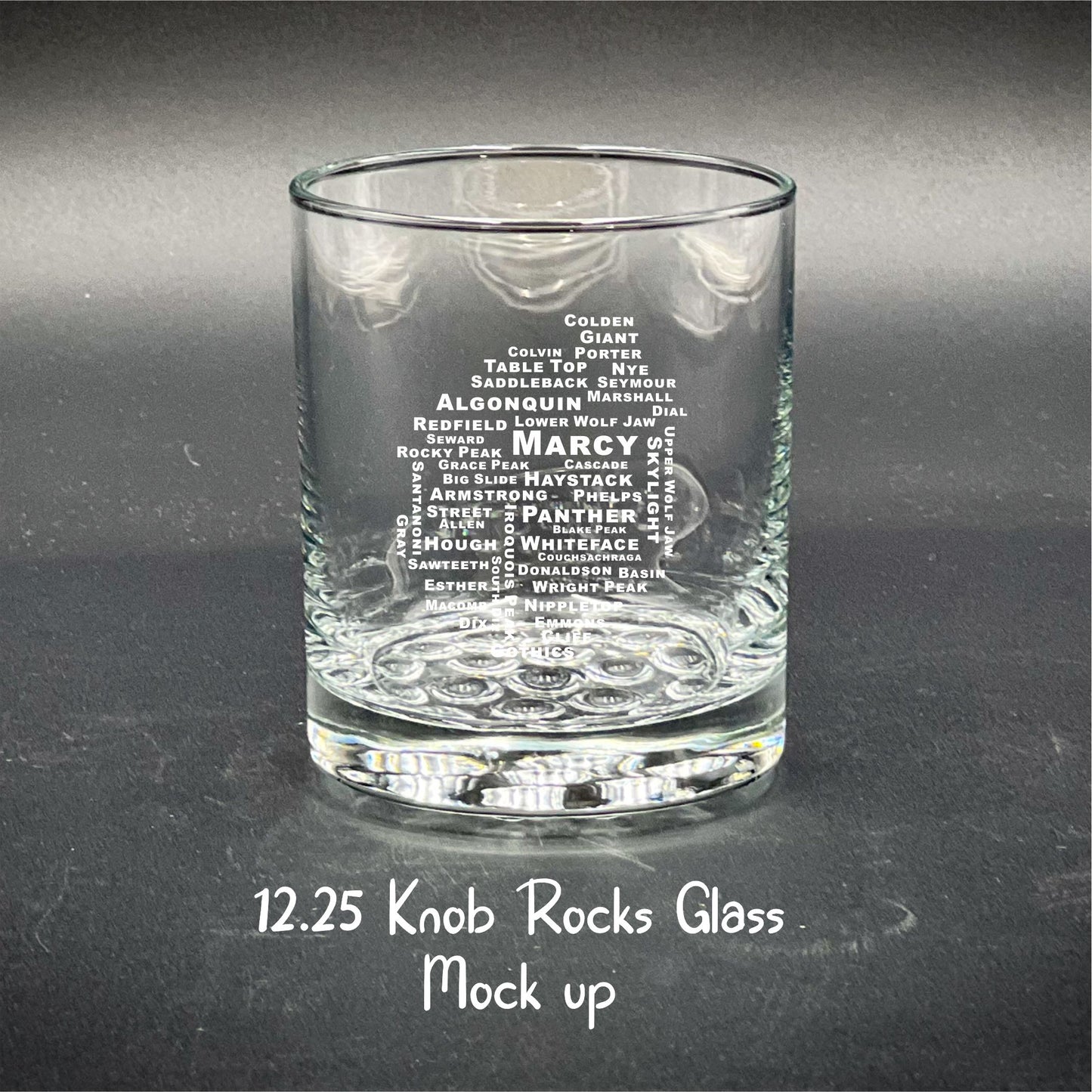 46 High Peaks 12.25 oz Knob Rocks Glass