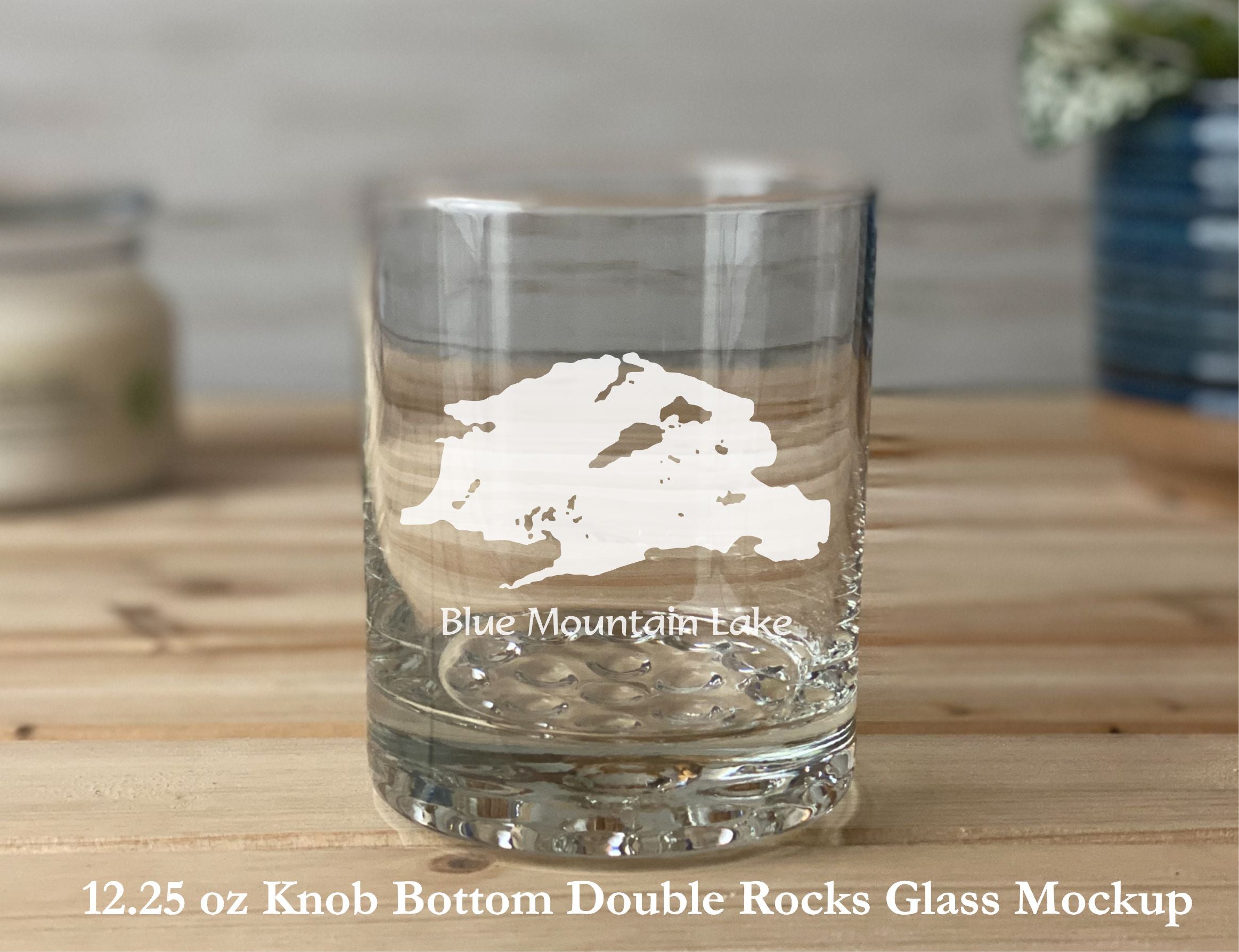 Blue Mountain Lake - Double Knob Rocks Glass