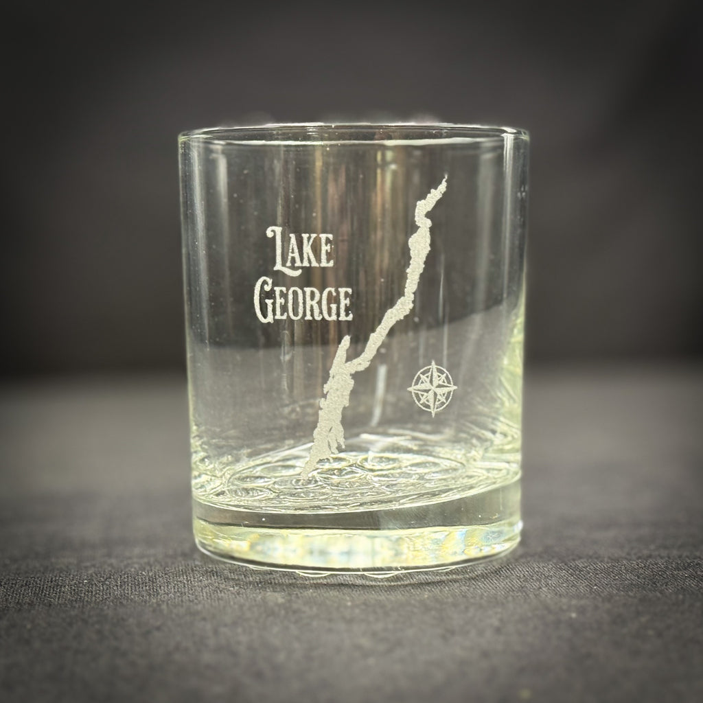Make My Lake Double NEW Vintage Knob Rocks Glass