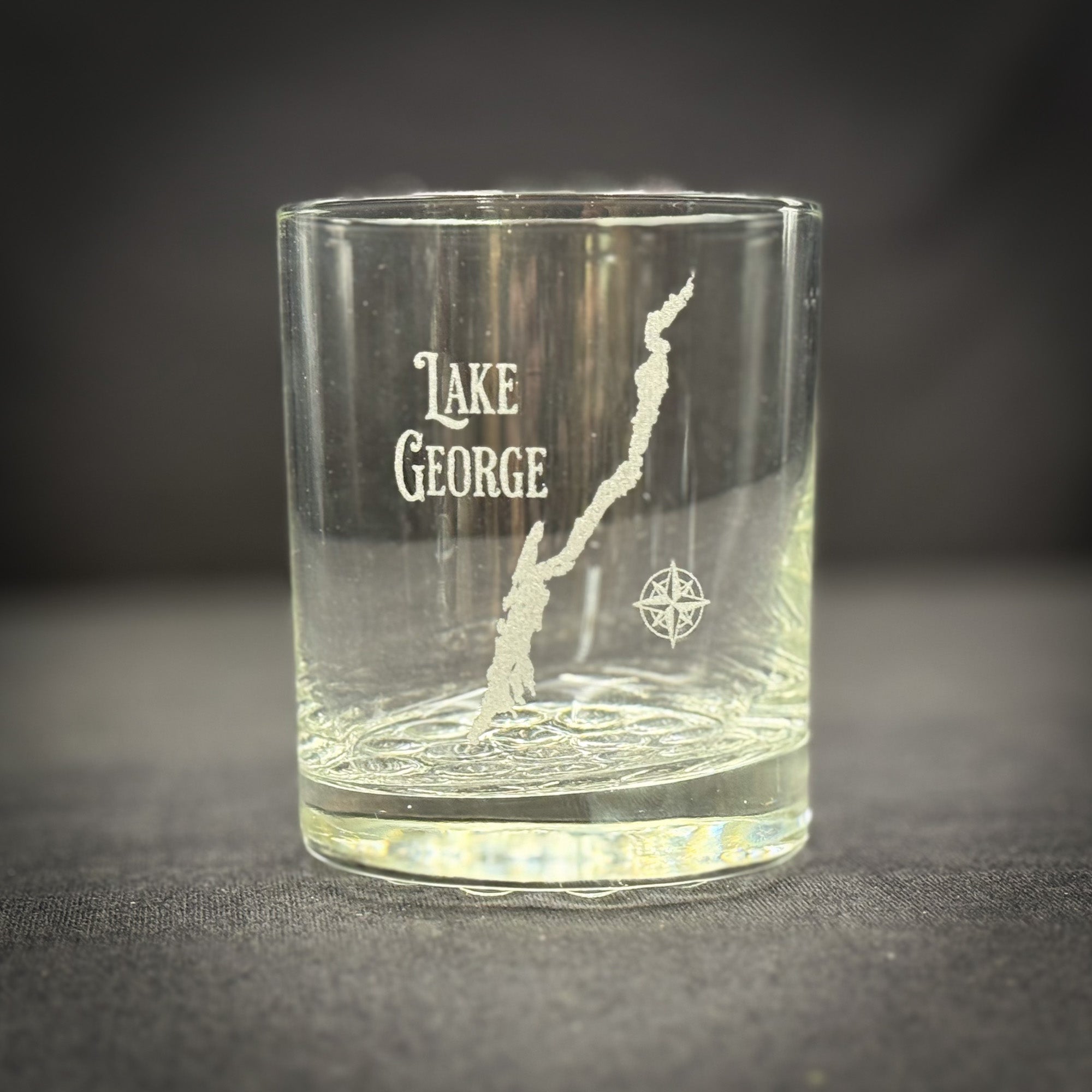 Make My Lake Double NEW Vintage Knob Rocks Glass