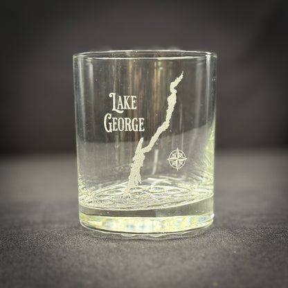 Make My Lake Double NEW Vintage Knob Rocks Glass