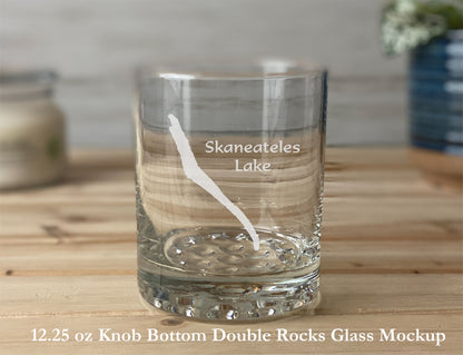 Skaneateles Lake New York Double Knob Rocks Glass