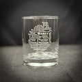 46 High Peaks Adirondacks Rocks Glass: Adirondack Mountains - 14 oz Double Old Fashioned