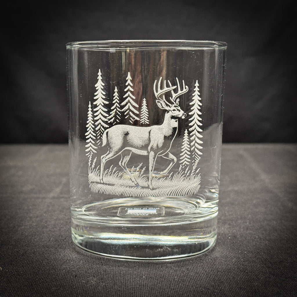 Deer in a Forest 14 oz Double Old Fashioned