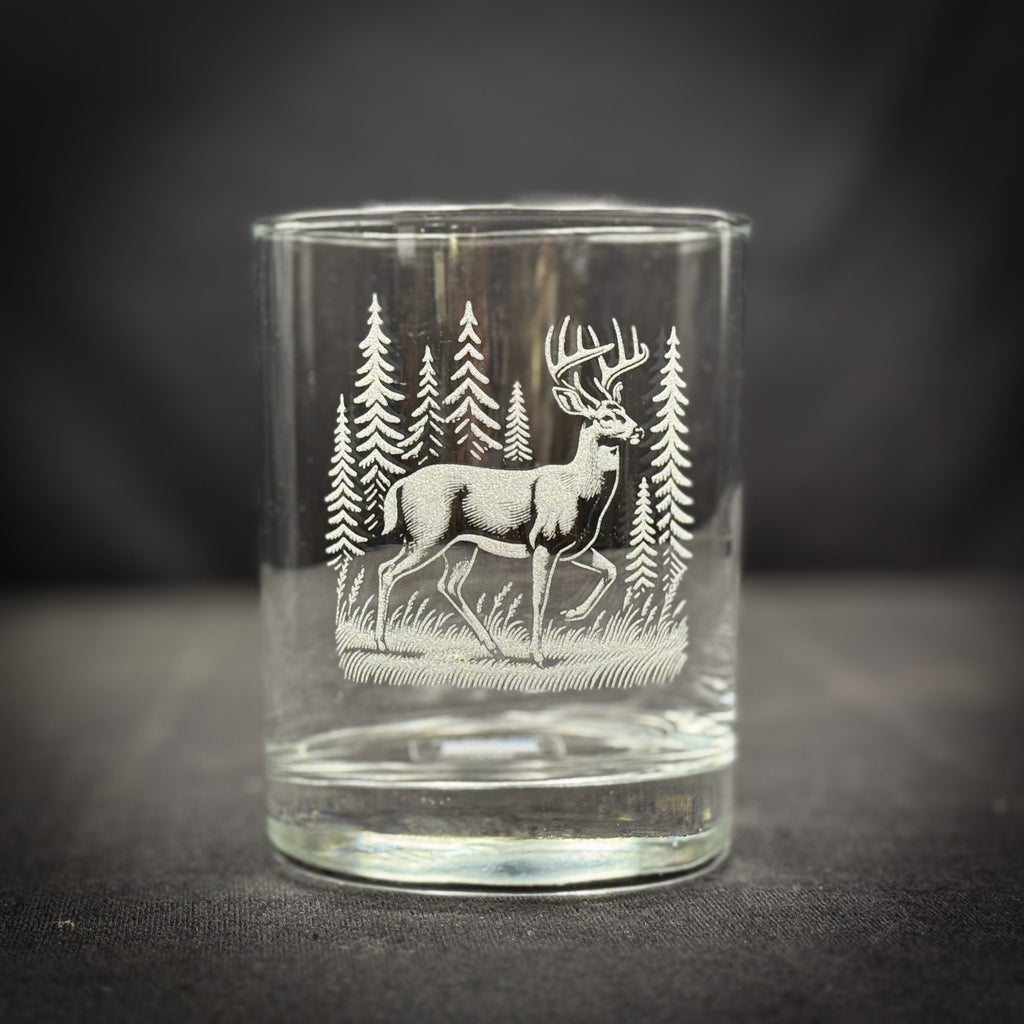 Deer in a Forest 14 oz Double Old Fashioned