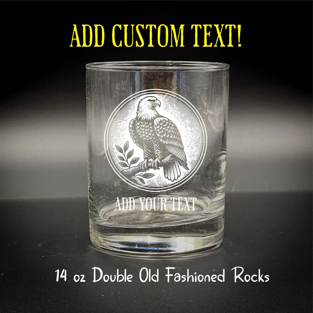 Eagle Perched - 14 oz Rocks Glass