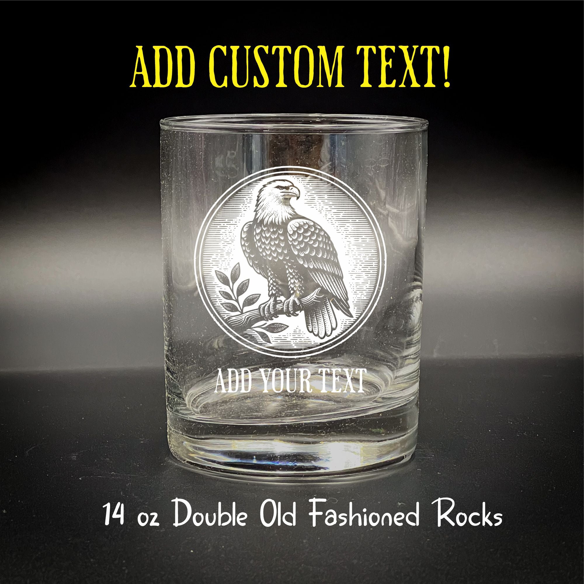 Eagle Perched - 14 oz Rocks Glass