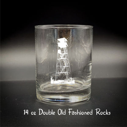 Firetower 14 oz Double Rocks Glass