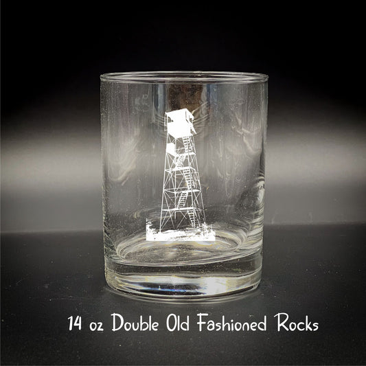 Firetower 14 oz Double Rocks Glass