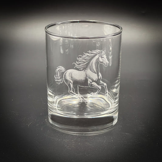 Running Horse Vintage Style 14 oz Double Old Fashioned