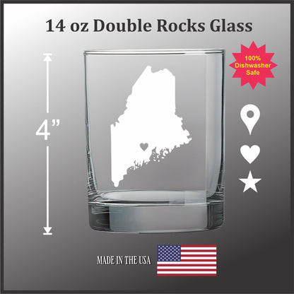 Your State with a marker 14 oz Double Old Fashioned