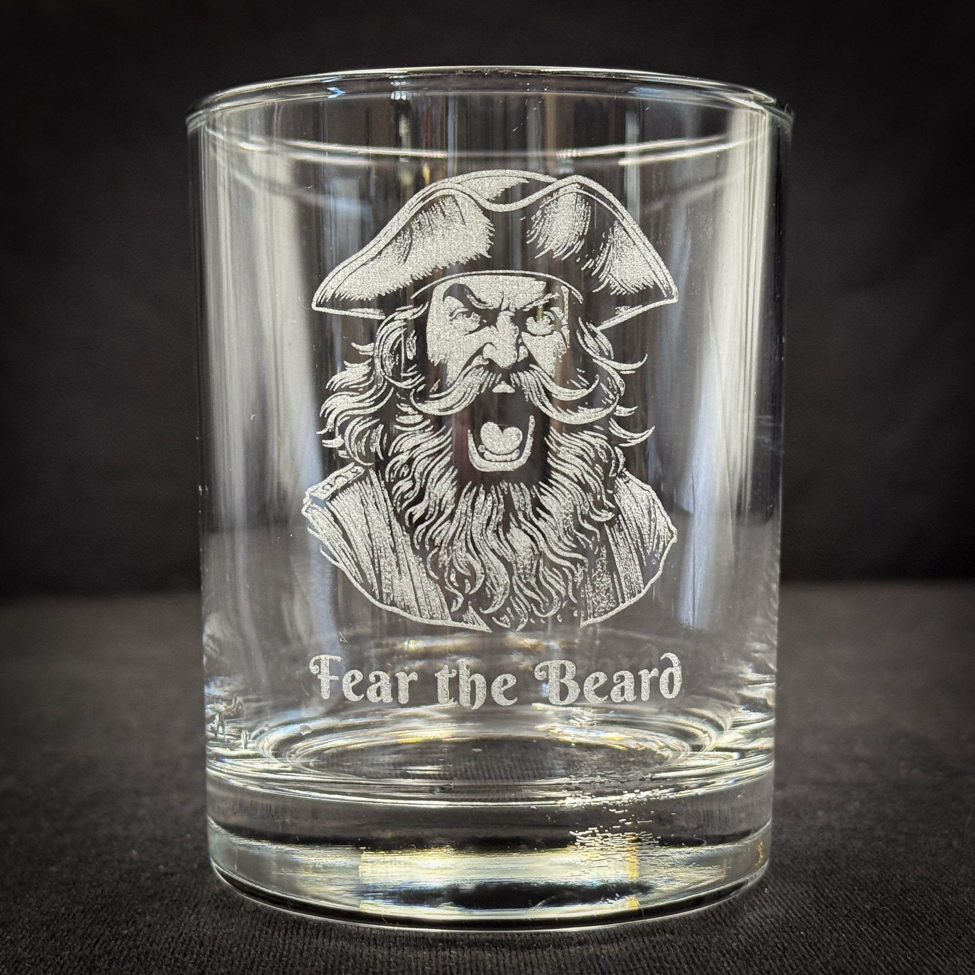 Pirate Fear the Bear 14 oz Double Old Fashioned Glasses