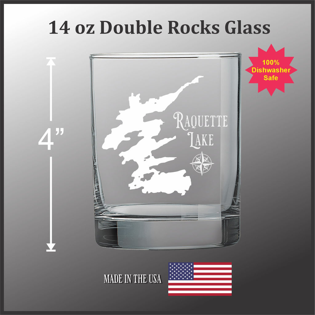 Make my Lake - Vintage Font - 14 oz Etched Double Old Fashioned