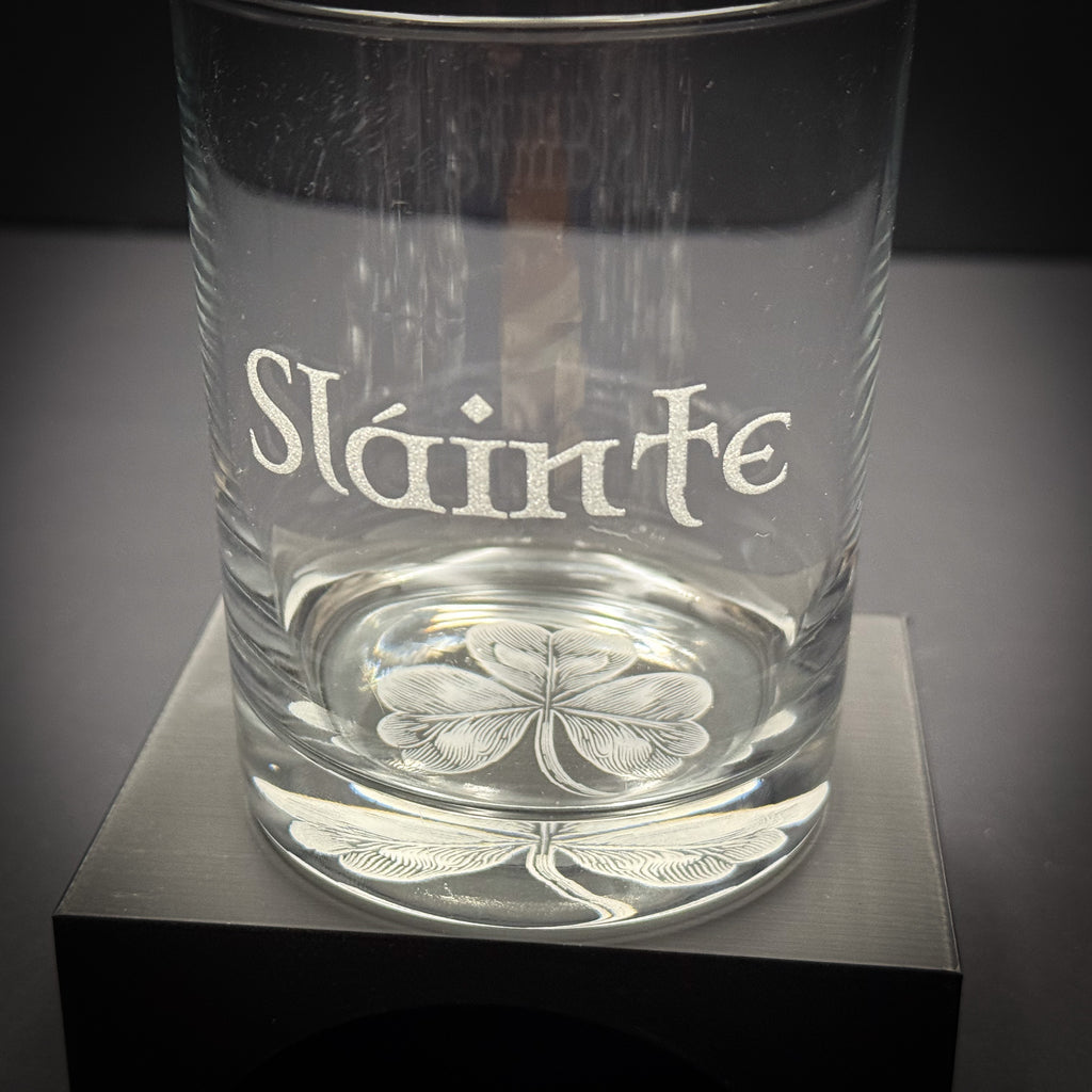 Shamrock on Bottom with Custom text