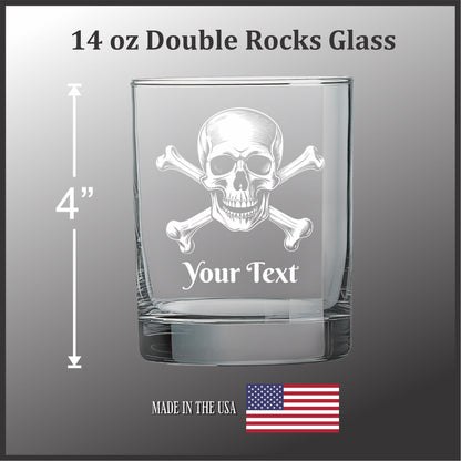 Pirate 14 oz Double Old Fashioned Glasses