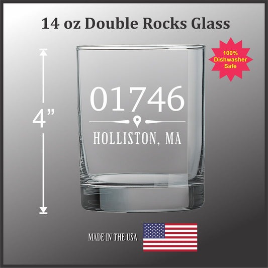 Your Zip Code 14 oz Double Old Fashioned